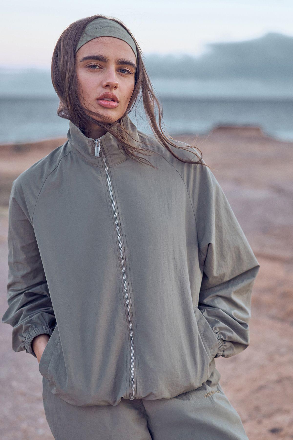 DSGN Studio Funnel Neck Zip Through Track Jacket by DSGN STUDIO