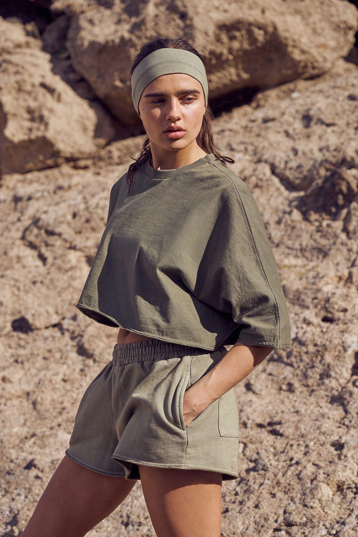 DSGN Studio Heavyweight Washed Oversized Short Sleeve Crop T-Shirt by DSGN STUDIO