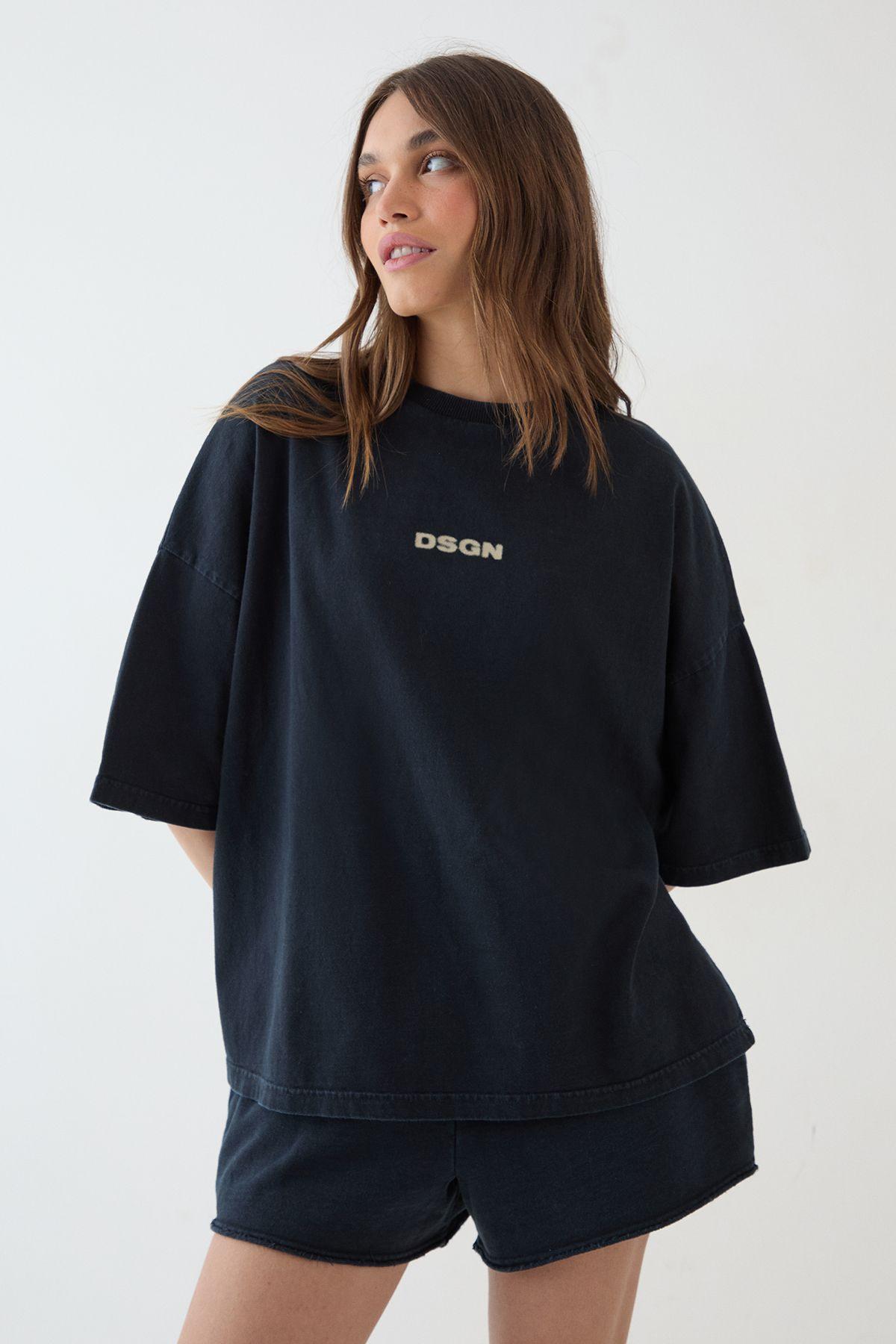 DSGN Studio Heavyweight Washed Oversized Short Sleeve T-Shirt by DSGN STUDIO