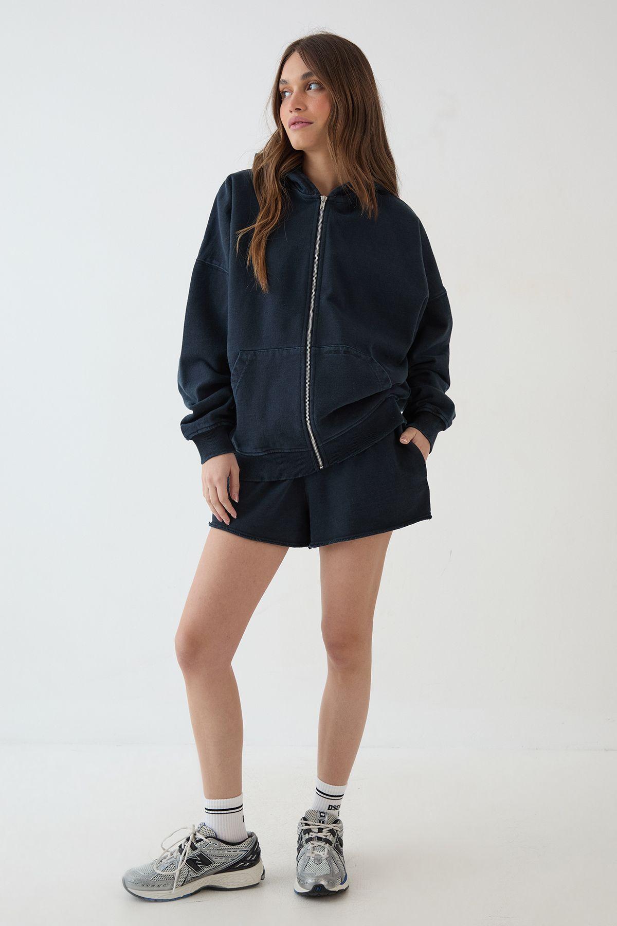 DSGN Studio Heavyweight Washed Oversized Zip Through Hoodie by DSGN STUDIO