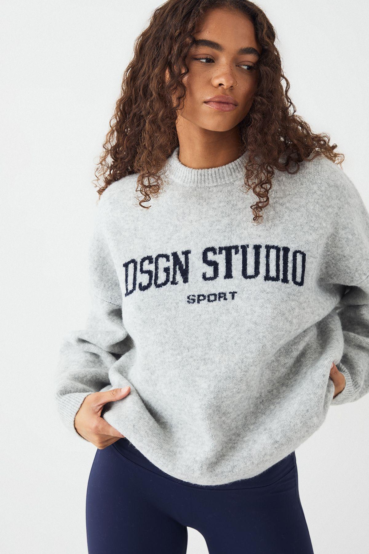 DSGN Studio Knitted Oversized Crew Neck Jumper by DSGN STUDIO