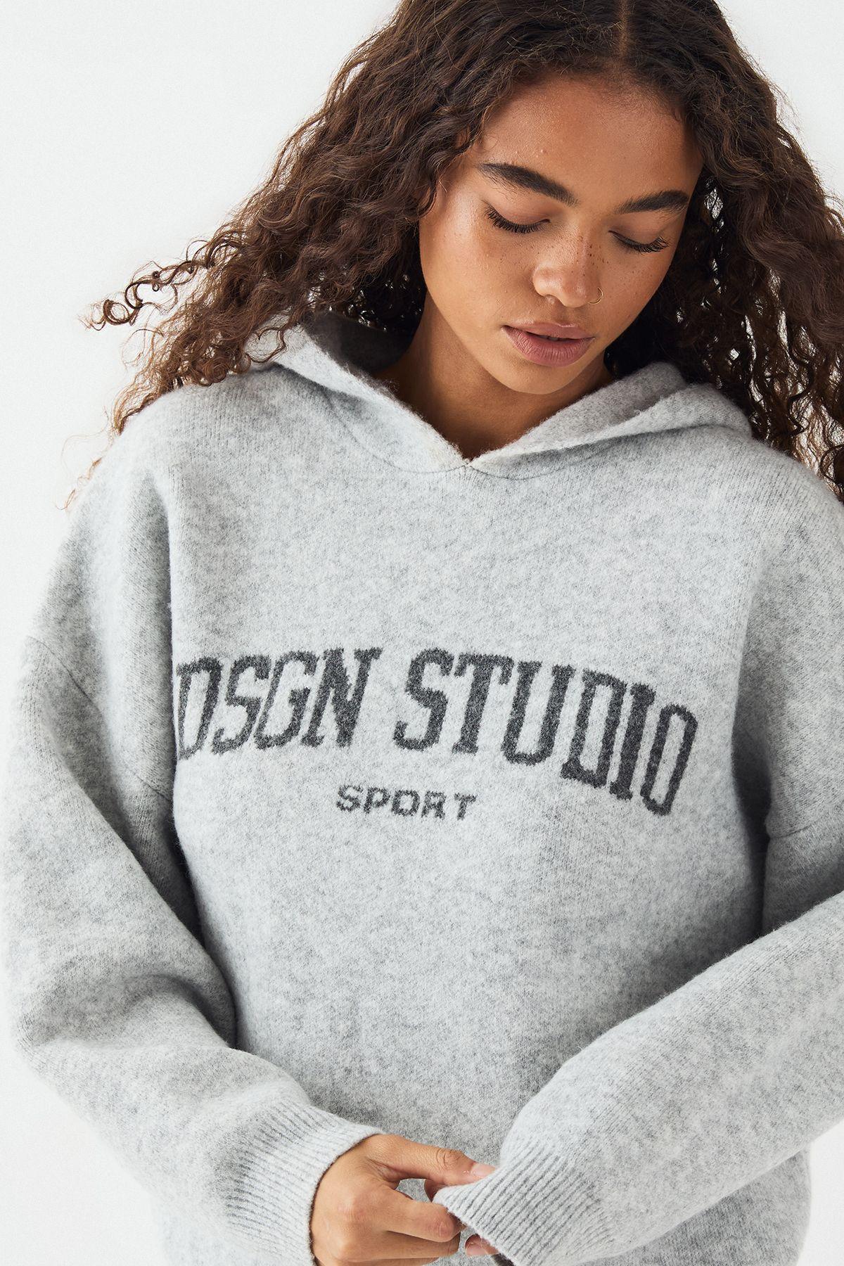 DSGN Studio Knitted Oversized Hoodie by DSGN STUDIO