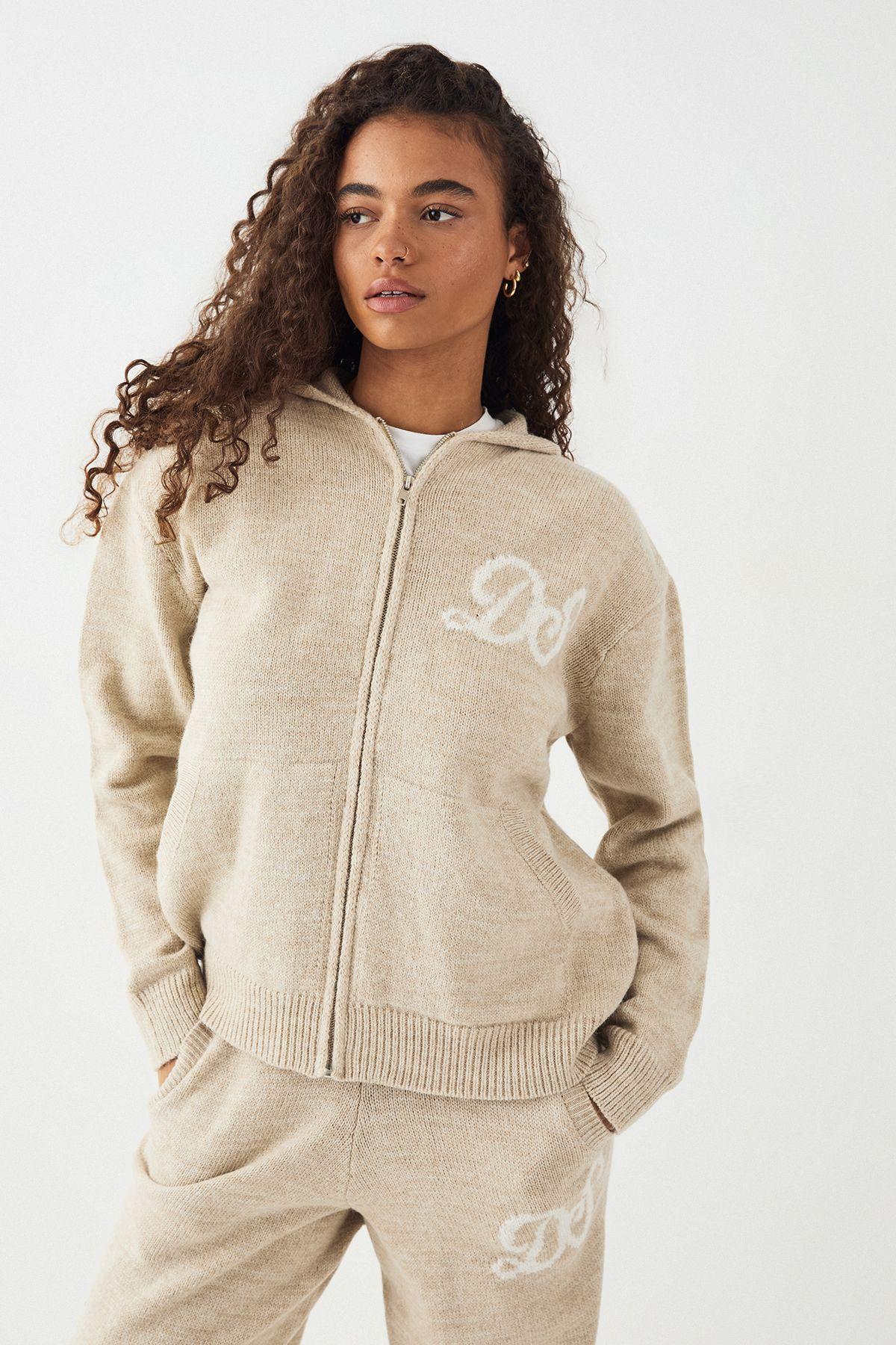 DSGN Studio Knitted Zip Through Hoodie by DSGN STUDIO