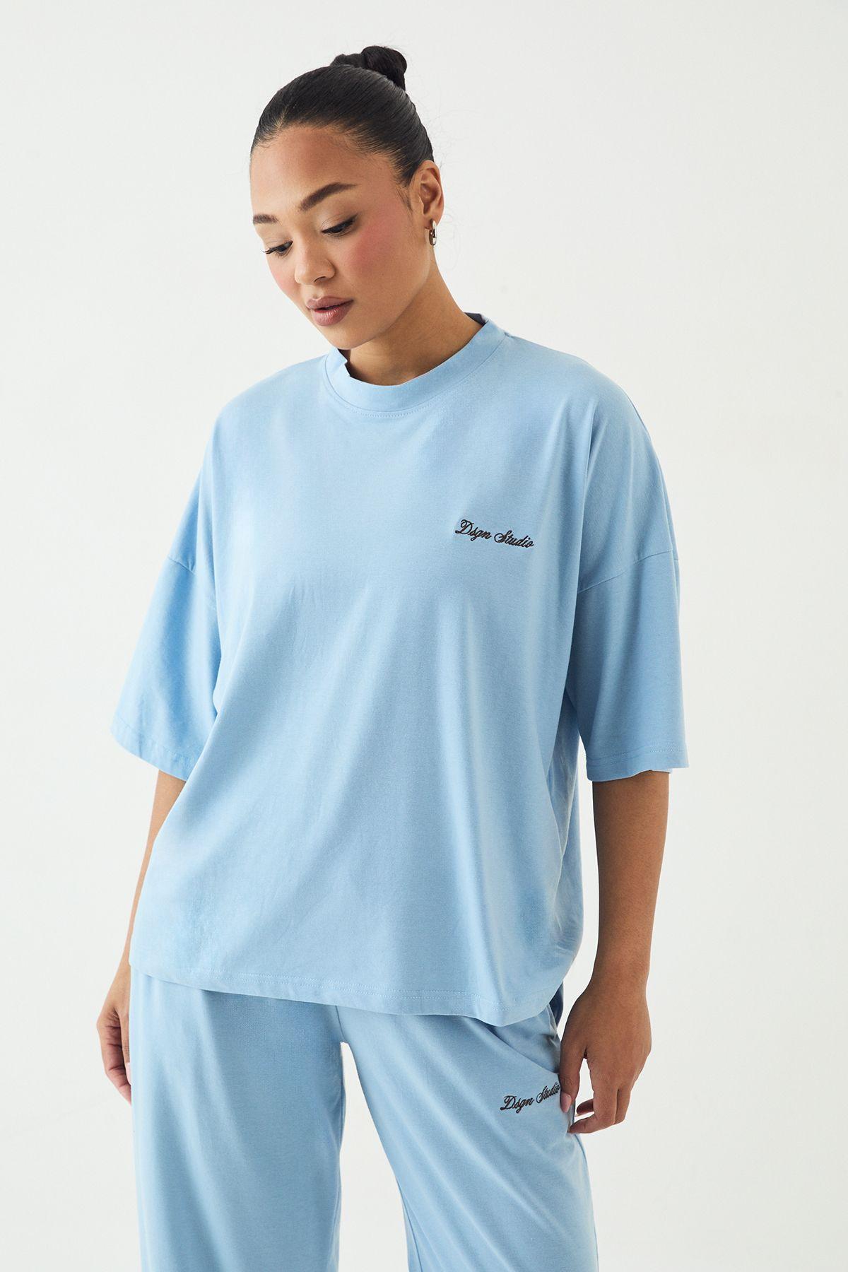 DSGN Studio Lounge Short Sleeve Oversized Supersoft T-Shirt by DSGN STUDIO