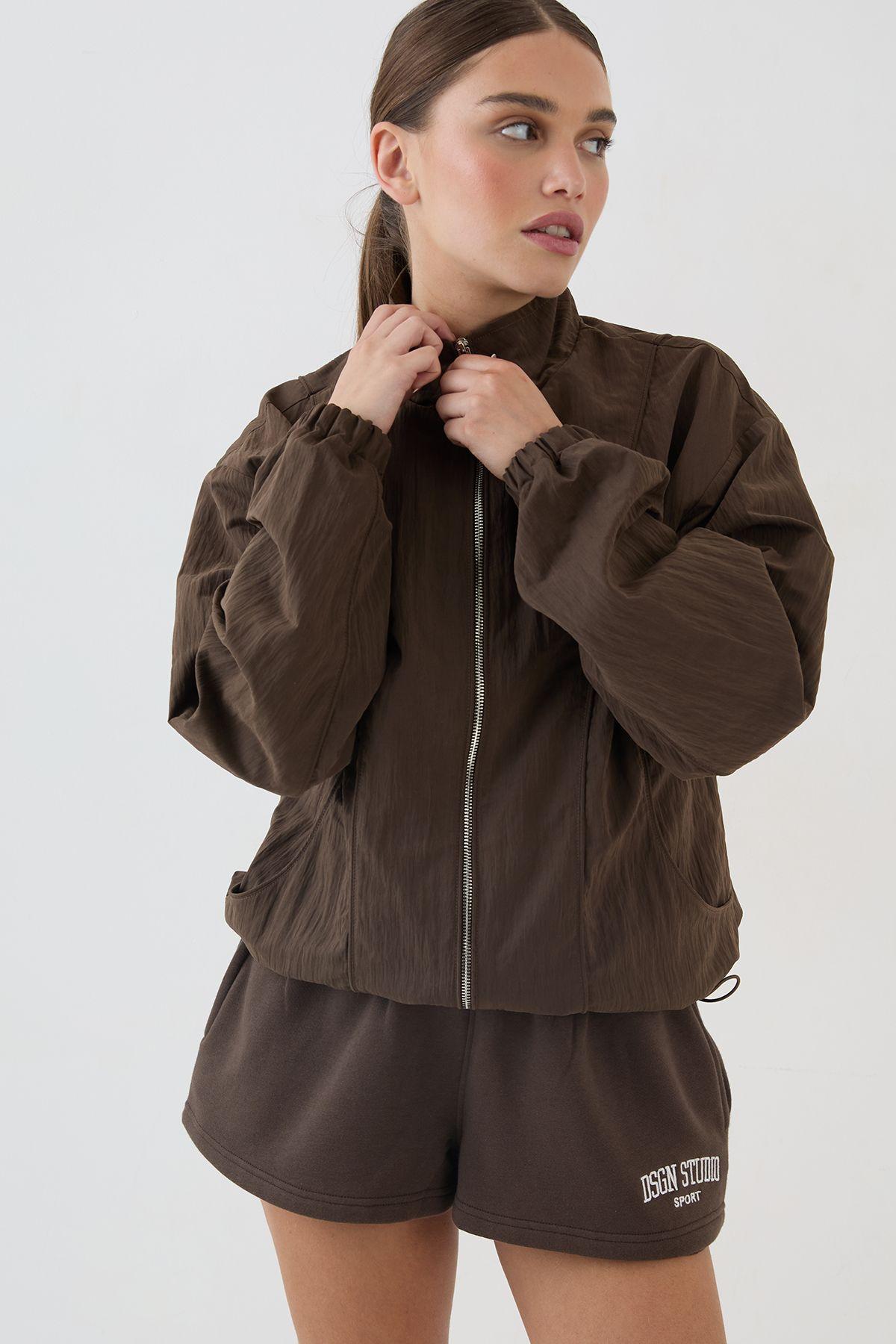 DSGN Studio Peached Funnel Neck Jacket by DSGN STUDIO