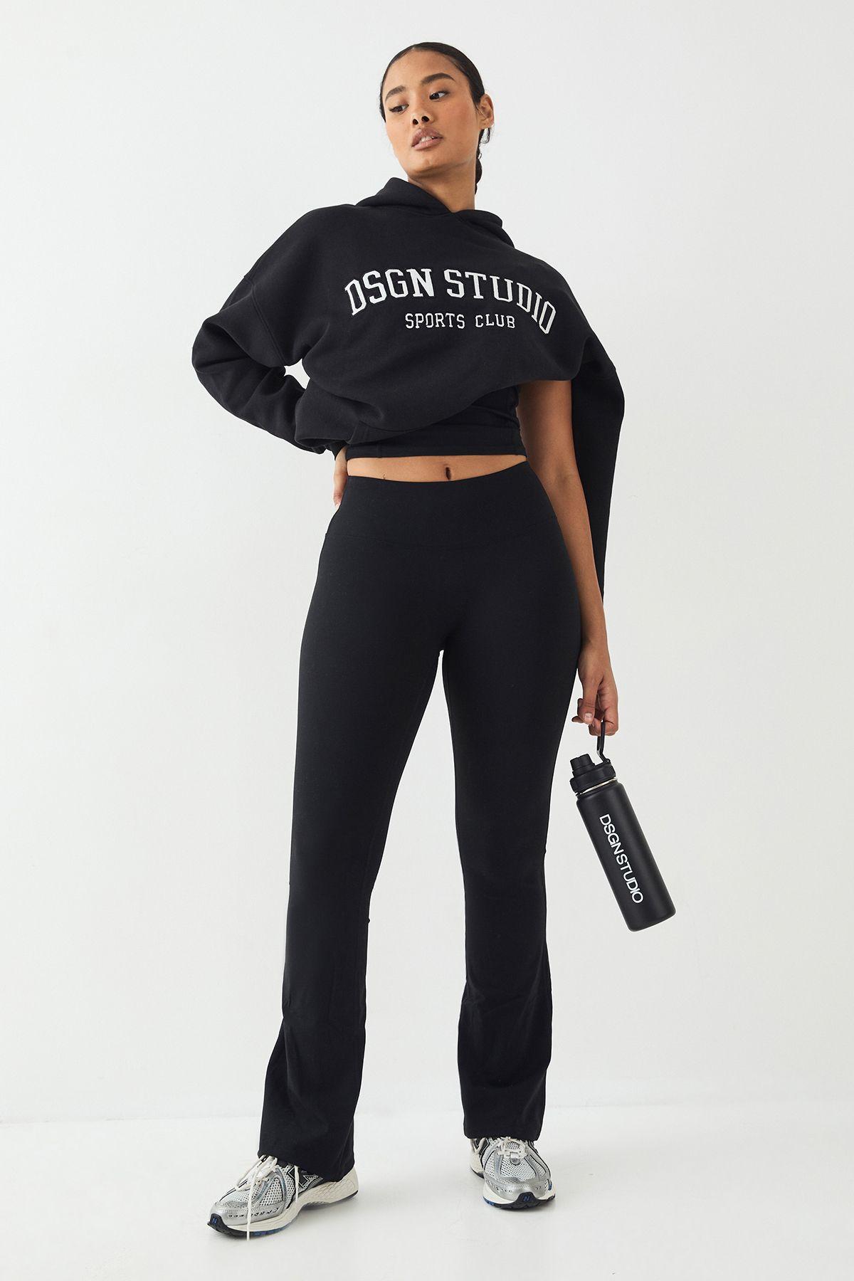 DSGN Studio Petite High Waist Sculpt Yoga Flared Legging by DSGN STUDIO