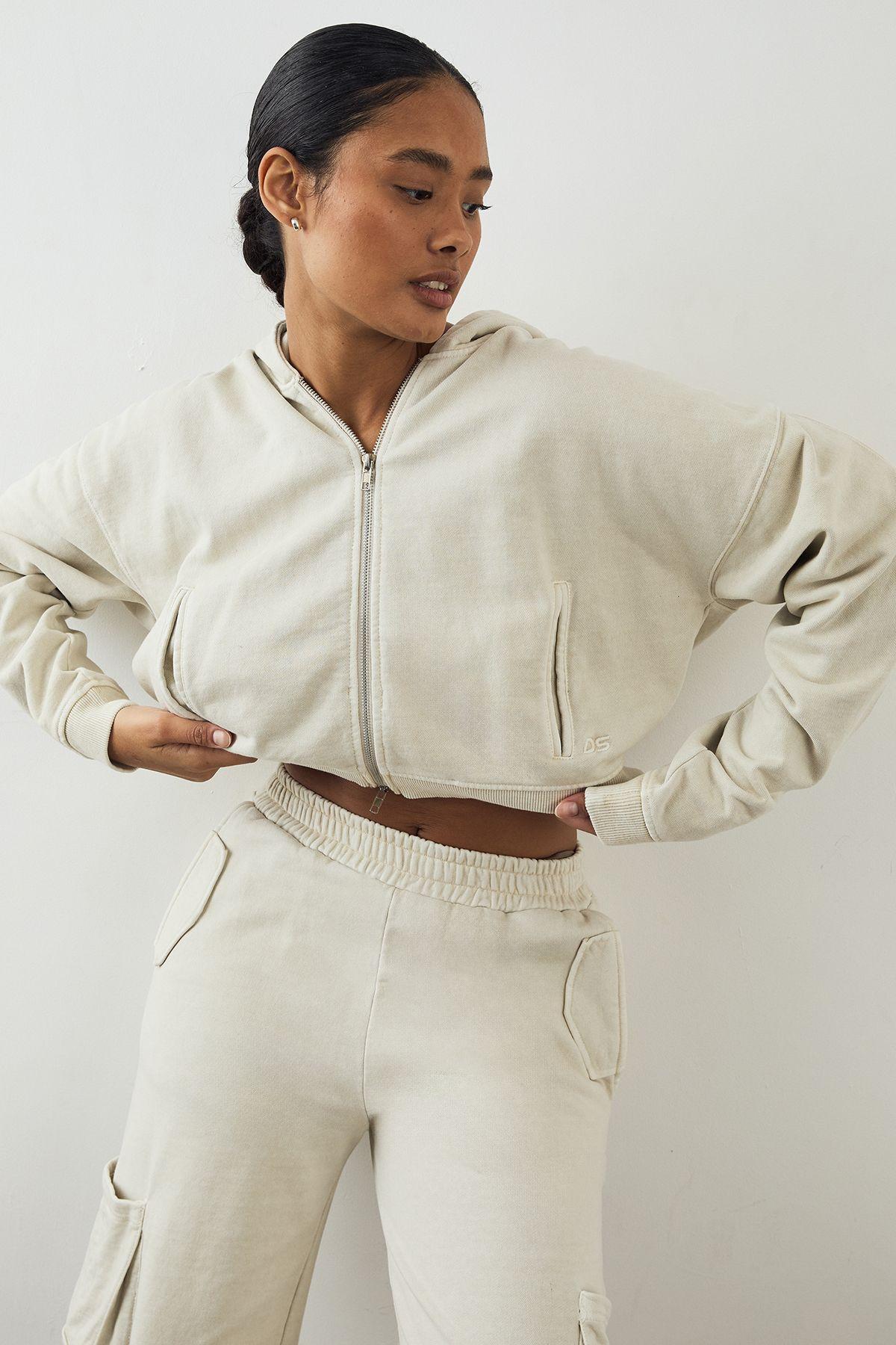 DSGN Studio Premium Heavyweight Washed Boxy Zip Through Hoodie by DSGN STUDIO