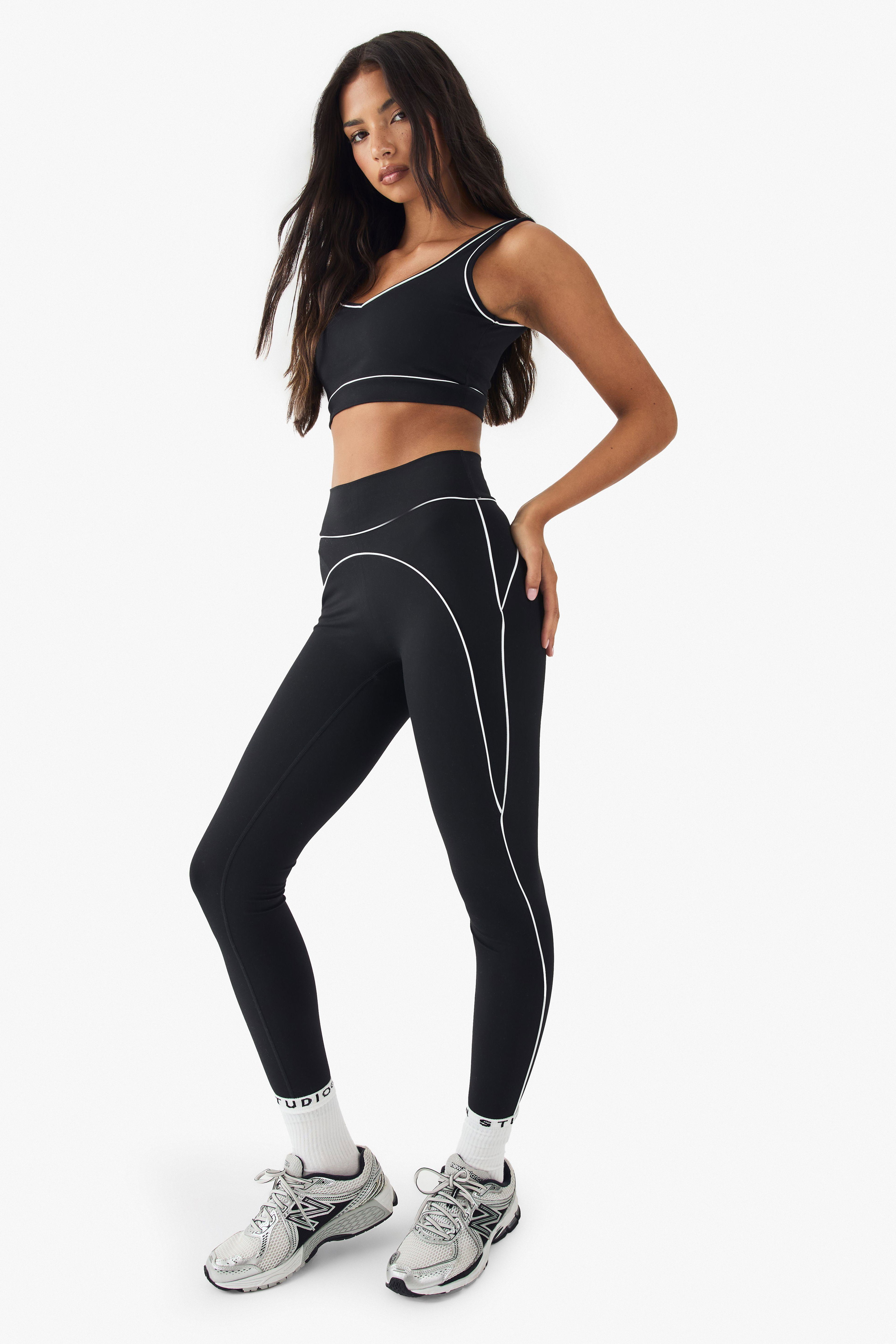 DSGN Studio Sculpt Contrast Piping Sports Legging by DSGN STUDIO