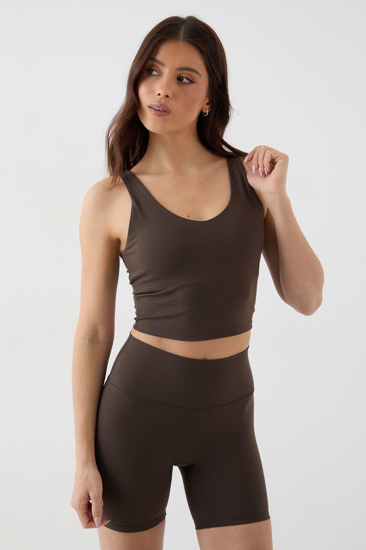 DSGN Studio Sculpt Longline Plunge Sports Bra by DSGN STUDIO