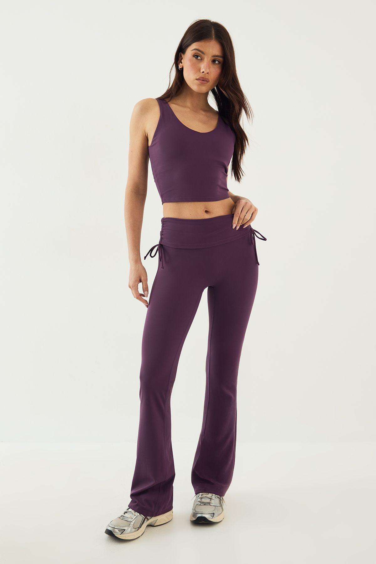 DSGN Studio Sculpt Ruched Side Flared Legging by DSGN STUDIO