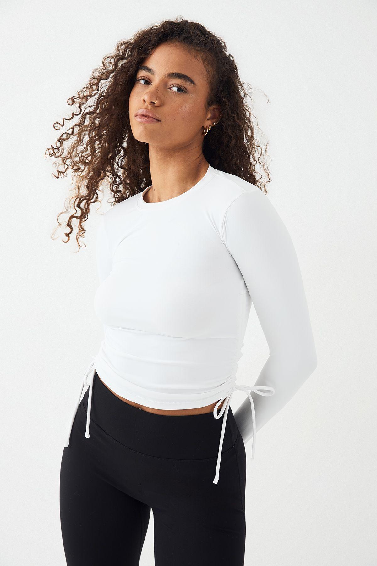 DSGN Studio Sculpt Ruched Side Long Sleeve Top by DSGN STUDIO