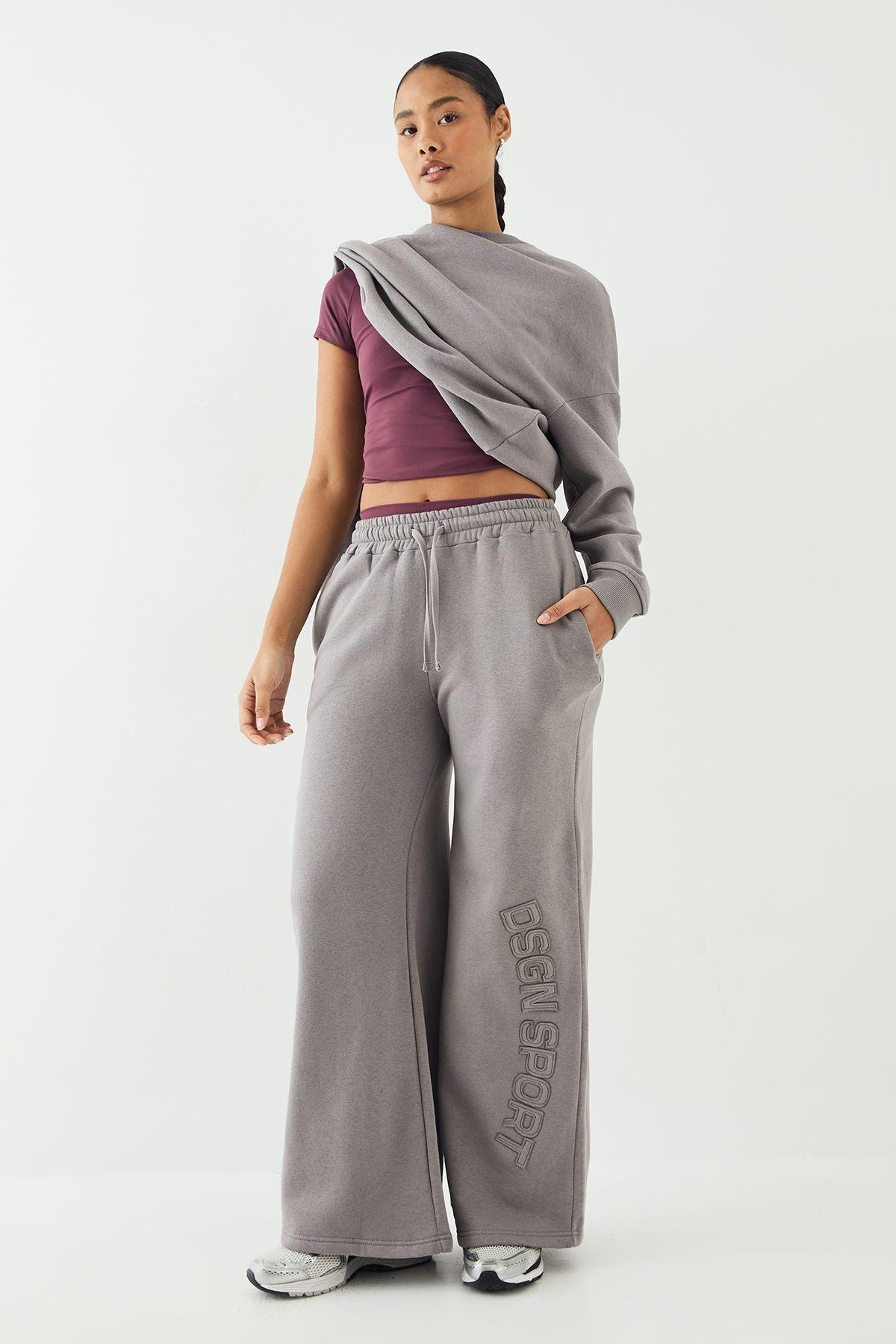 DSGN Studio Self Fabric Applique Wide Leg Jogger by DSGN STUDIO