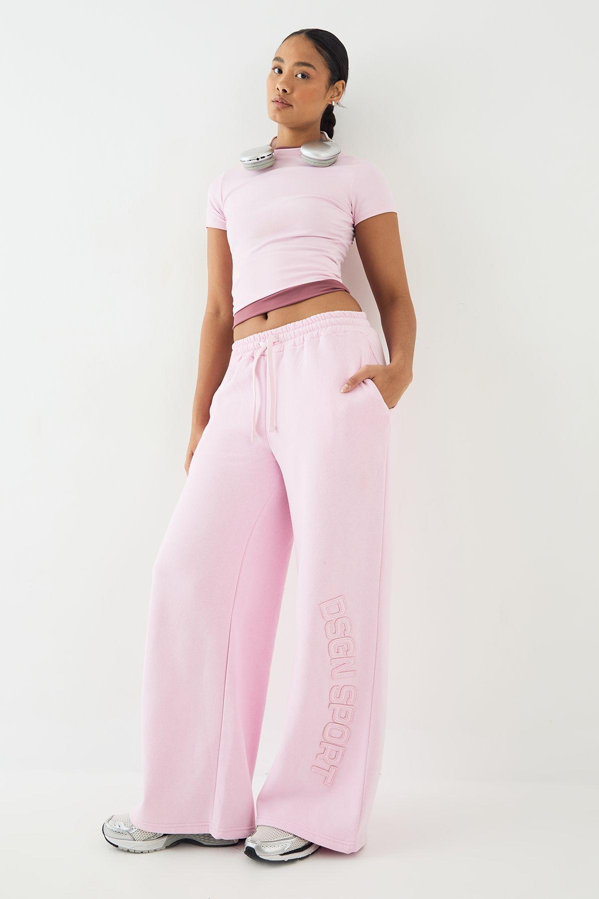 DSGN Studio Self Fabric Applique Wide Leg Jogger by DSGN STUDIO