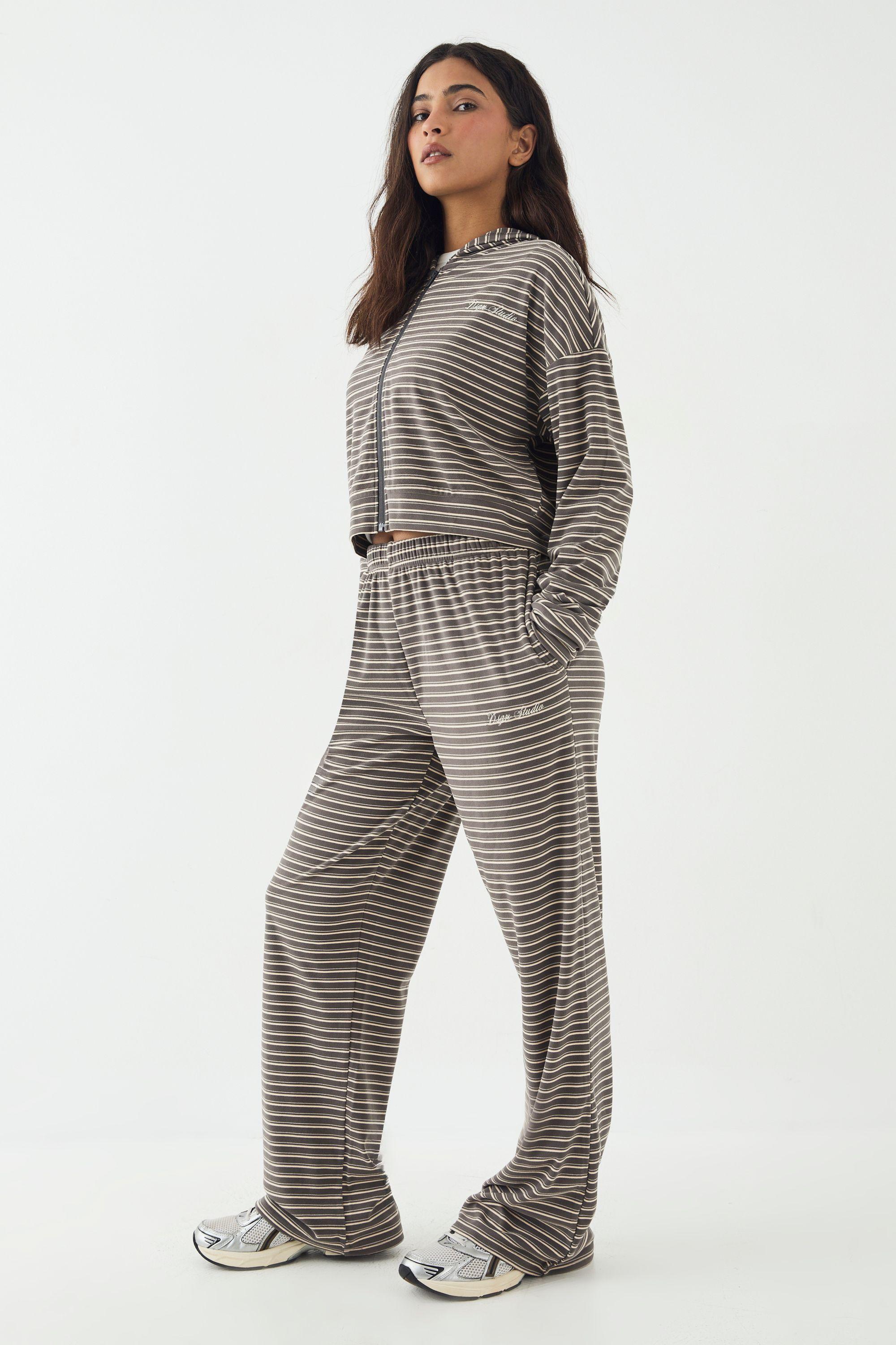 DSGN Studio Soft Stripe Straight Leg Trouser by DSGN STUDIO