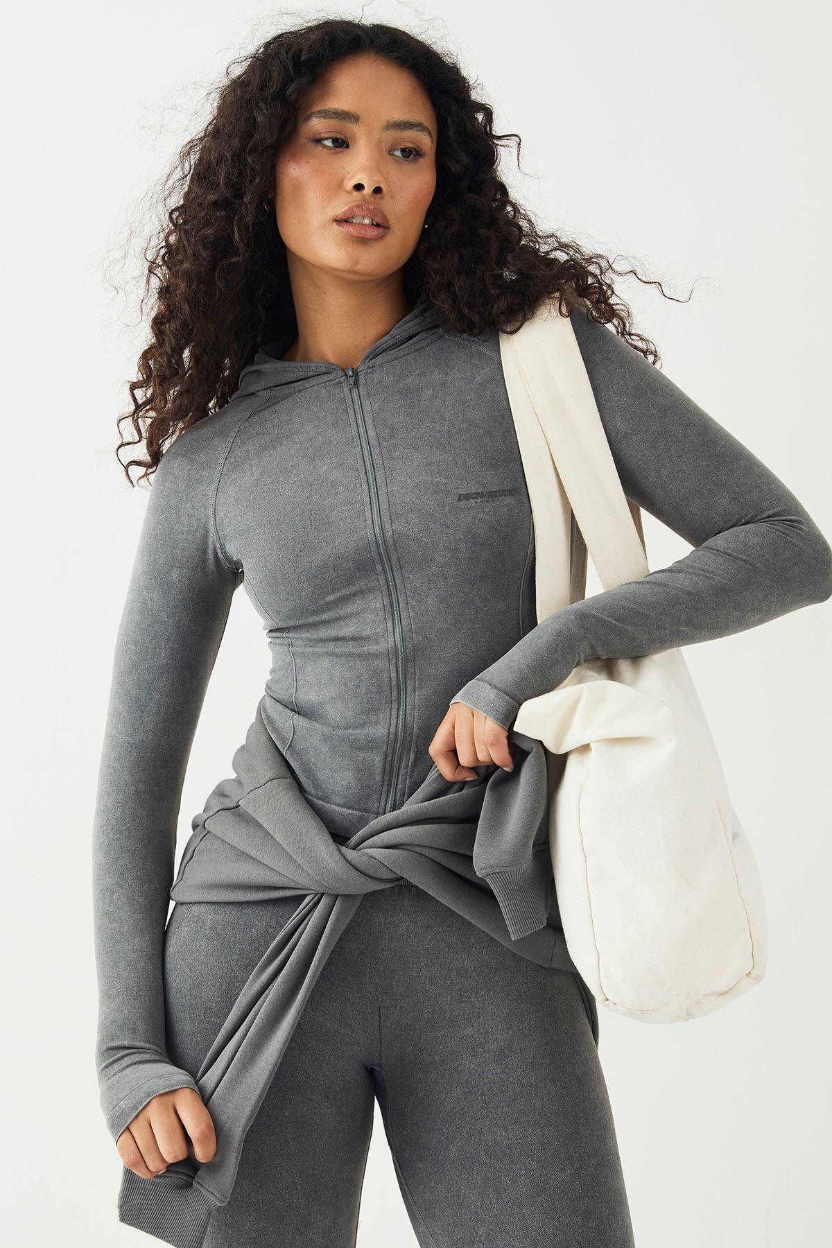 DSGN Studio Sport High Contour Washed Seamless Zip Through Jacket by DSGN STUDIO