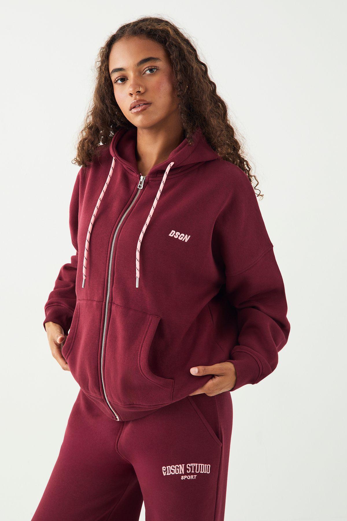 DSGN Studio Sport Zip Through Oversized Hoodie by DSGN STUDIO