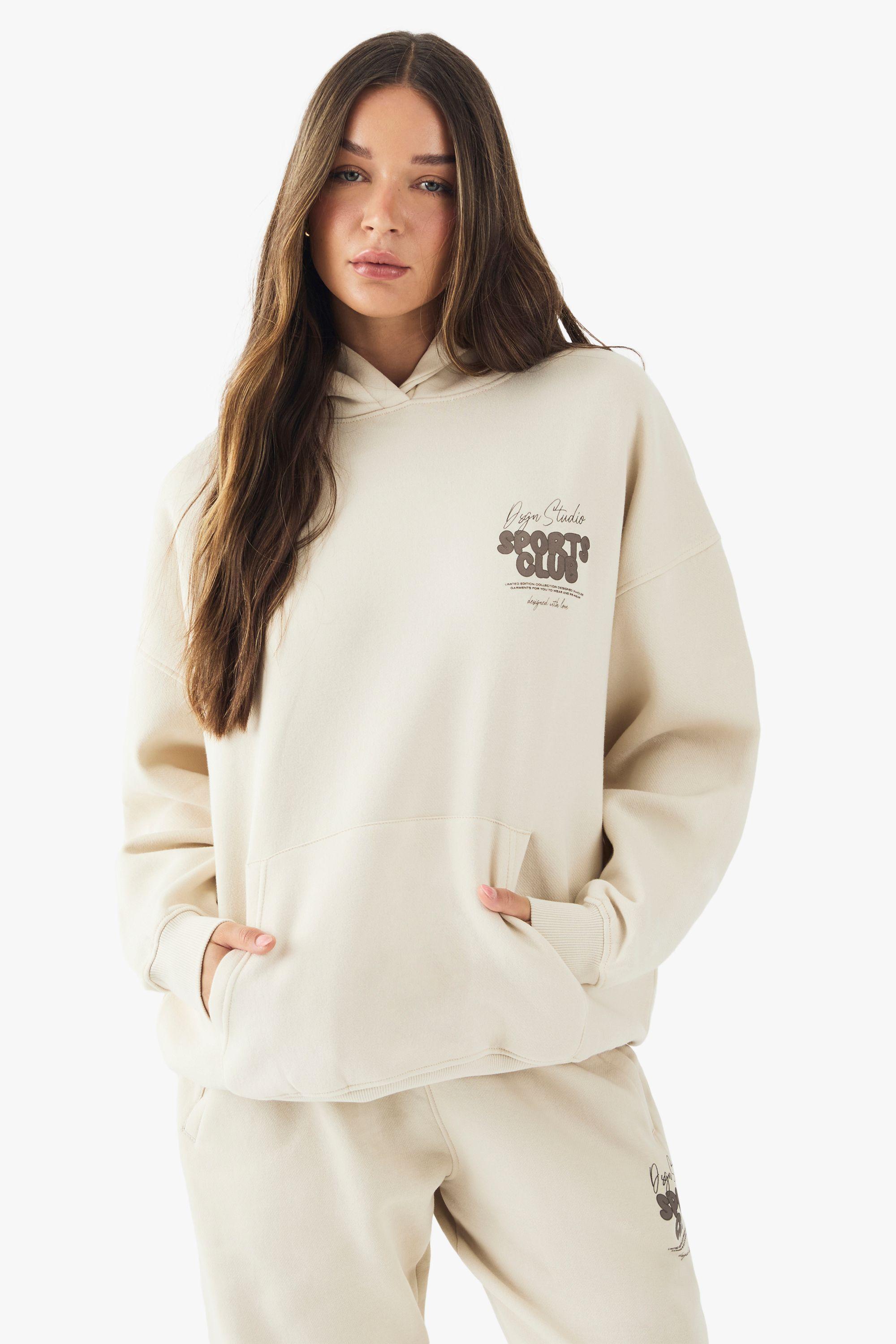DSGN Studio Sports Bubble Slogan Oversized Hoodie by DSGN STUDIO