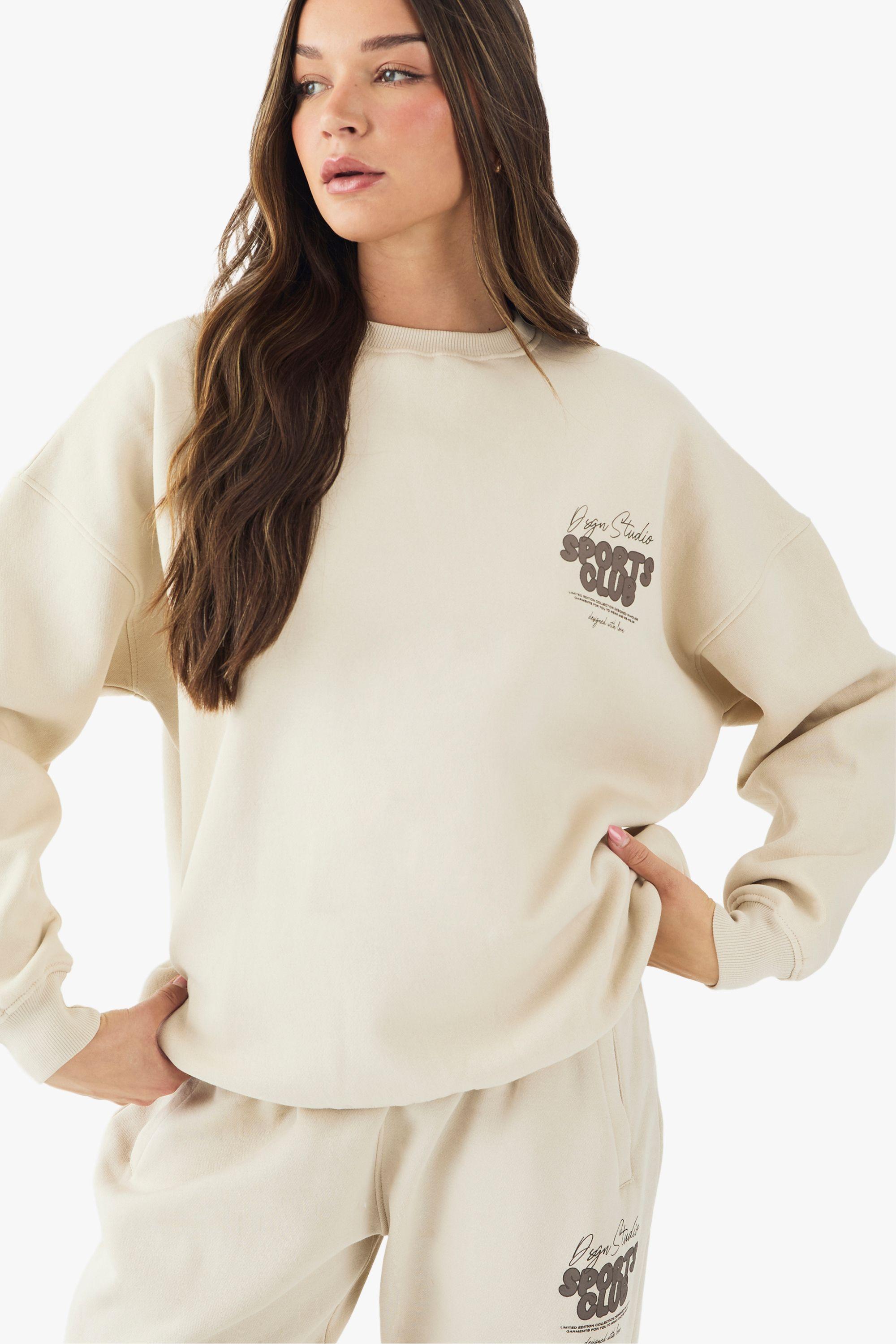 DSGN Studio Sports Bubble Slogan Oversized Sweatshirt by DSGN STUDIO