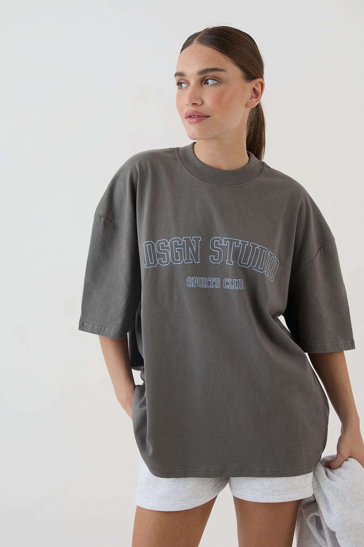 DSGN Studio Sports Club Heavyweight Oversized T-Shirt by DSGN STUDIO