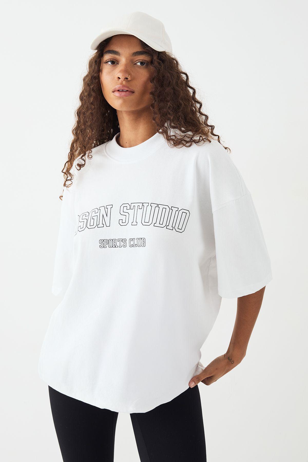 DSGN Studio Sports Club Heavyweight Oversized T-Shirt by DSGN STUDIO