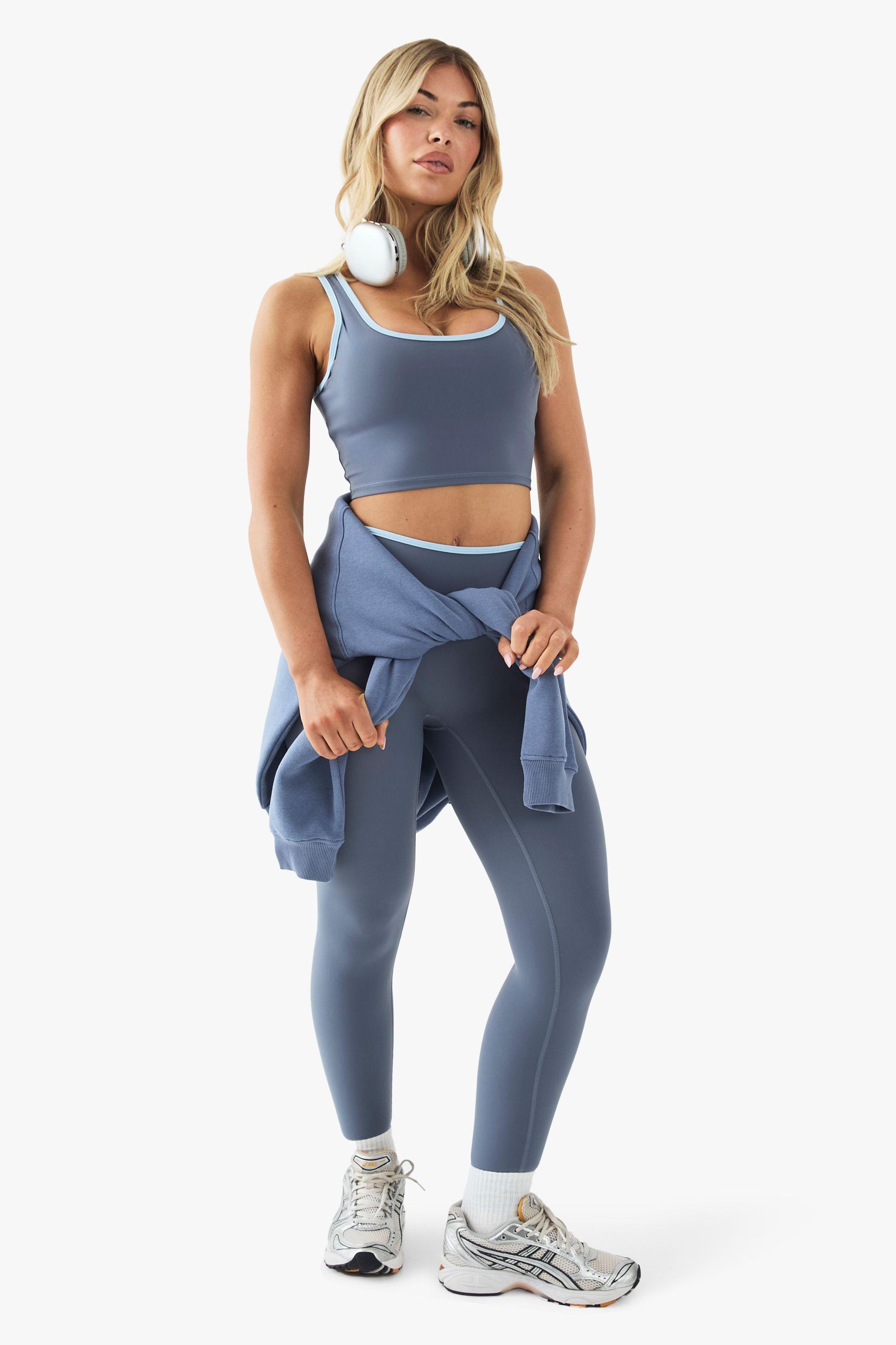 DSGN Studio Sports Ultra Sculpt Contrast Piping High Waist Legging by DSGN STUDIO