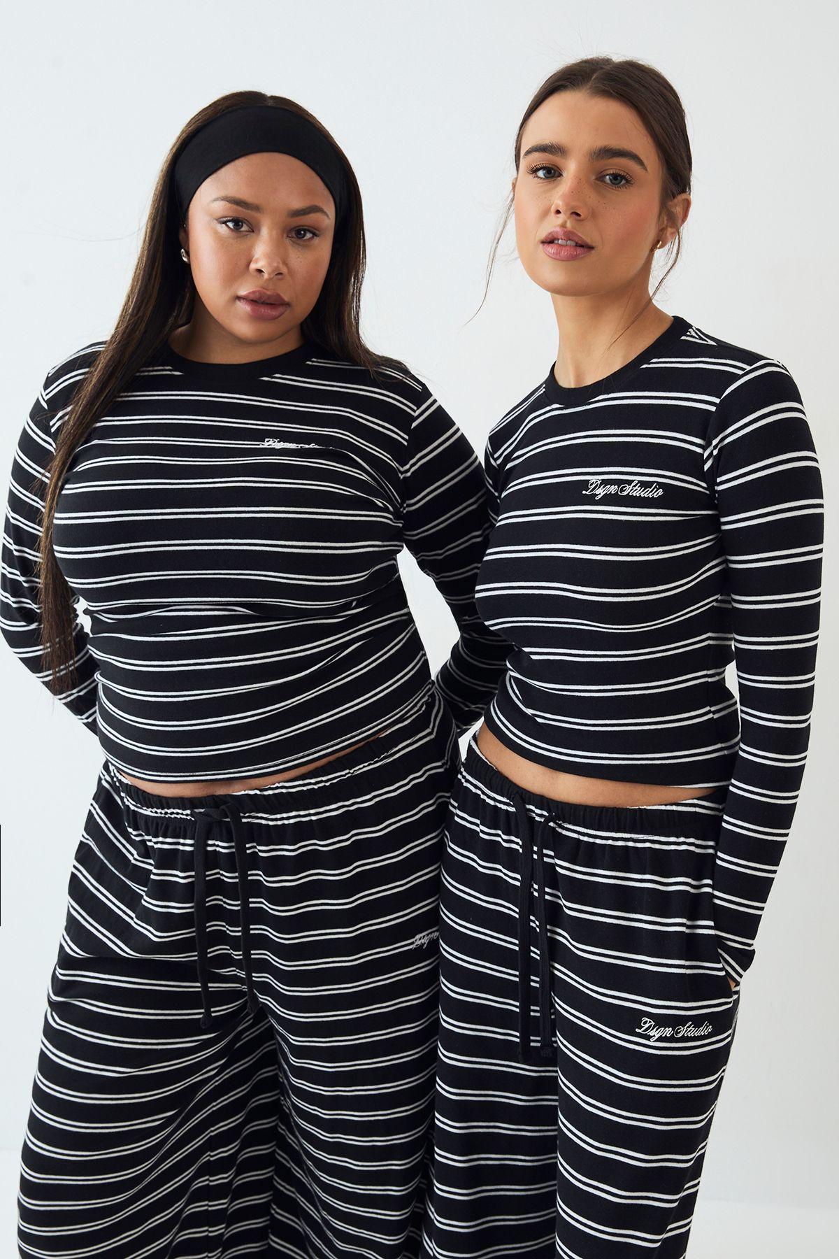 DSGN Studio Stripe Fitted Long Sleeve Top by DSGN STUDIO