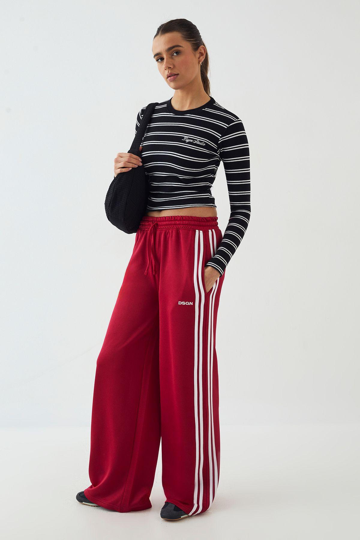 DSGN Studio Tricot Side Stripe Straight Leg Jogger by DSGN STUDIO