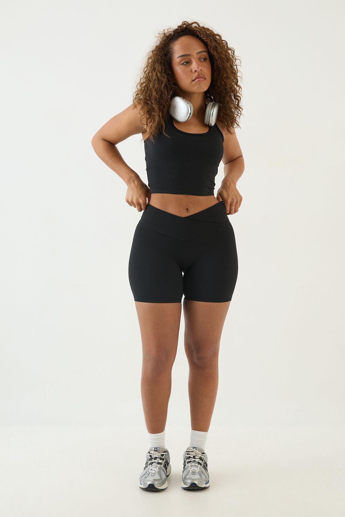 DSGN Studio Ultra Sculpt Cut Out Racer Back Sports Bra by DSGN STUDIO