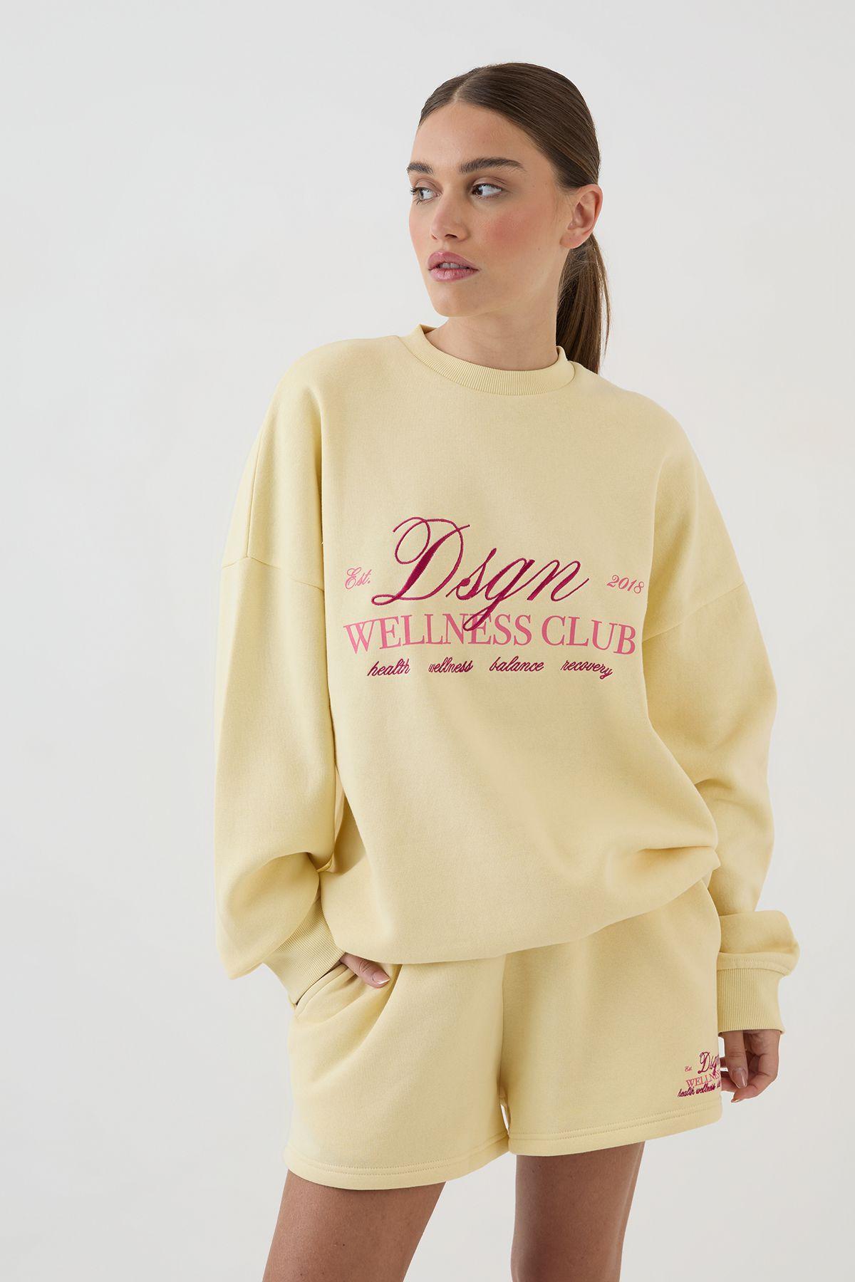 DSGN Studio Wellness Club Oversized Sweatshirt Short Tracksuit by DSGN STUDIO