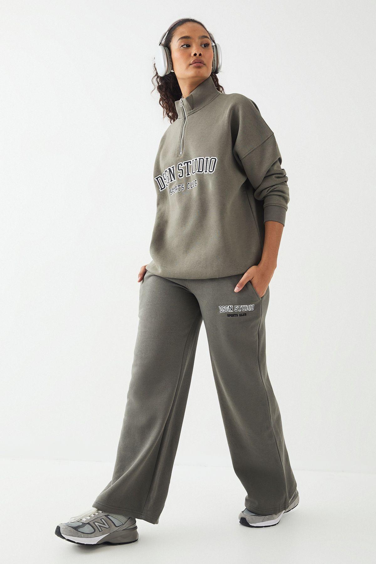 Petite DSGN Studio Applique Straight Leg Jogger by DSGN STUDIO
