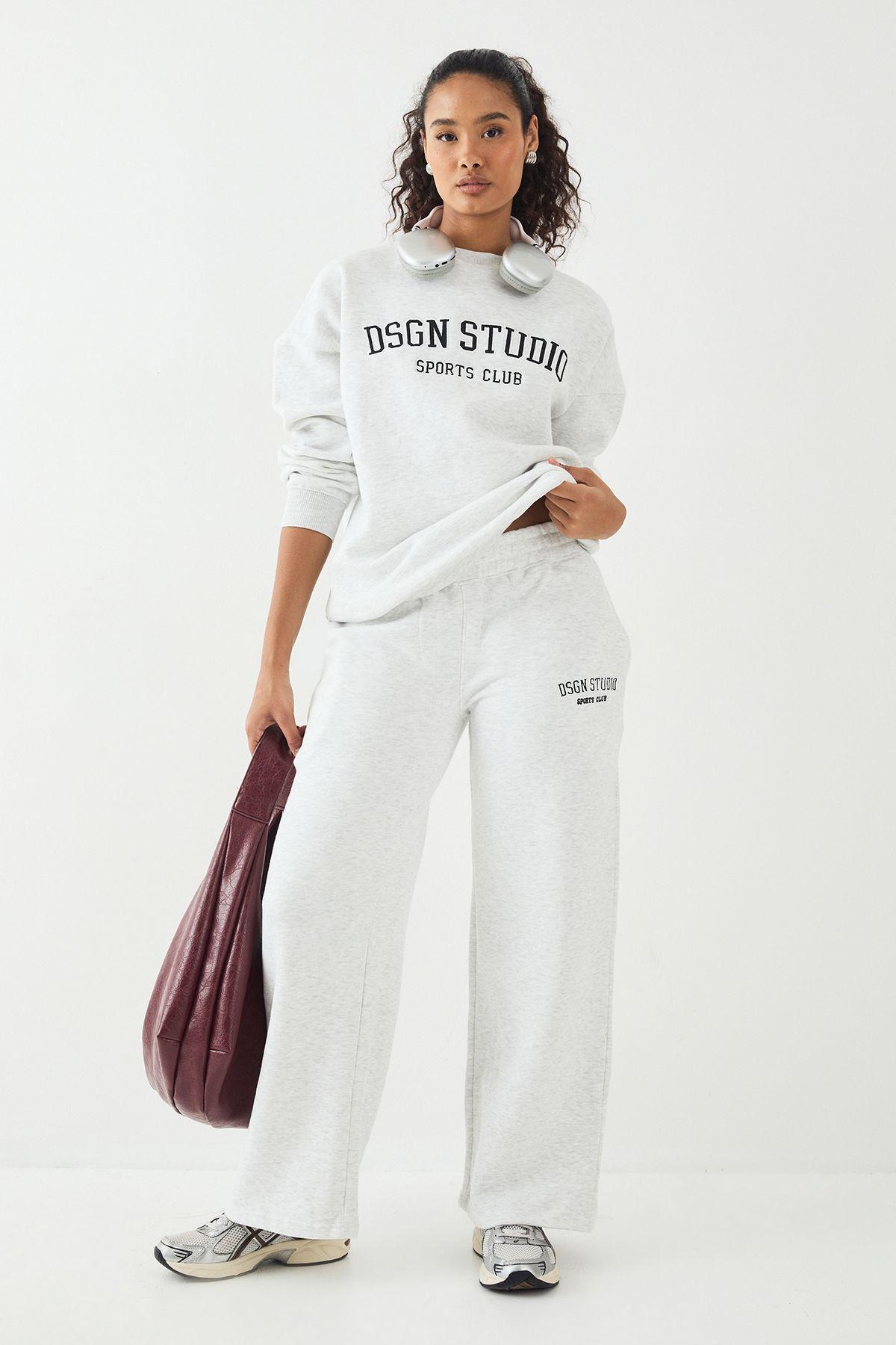 Petite DSGN Studio Applique Straight Leg Jogger by DSGN STUDIO