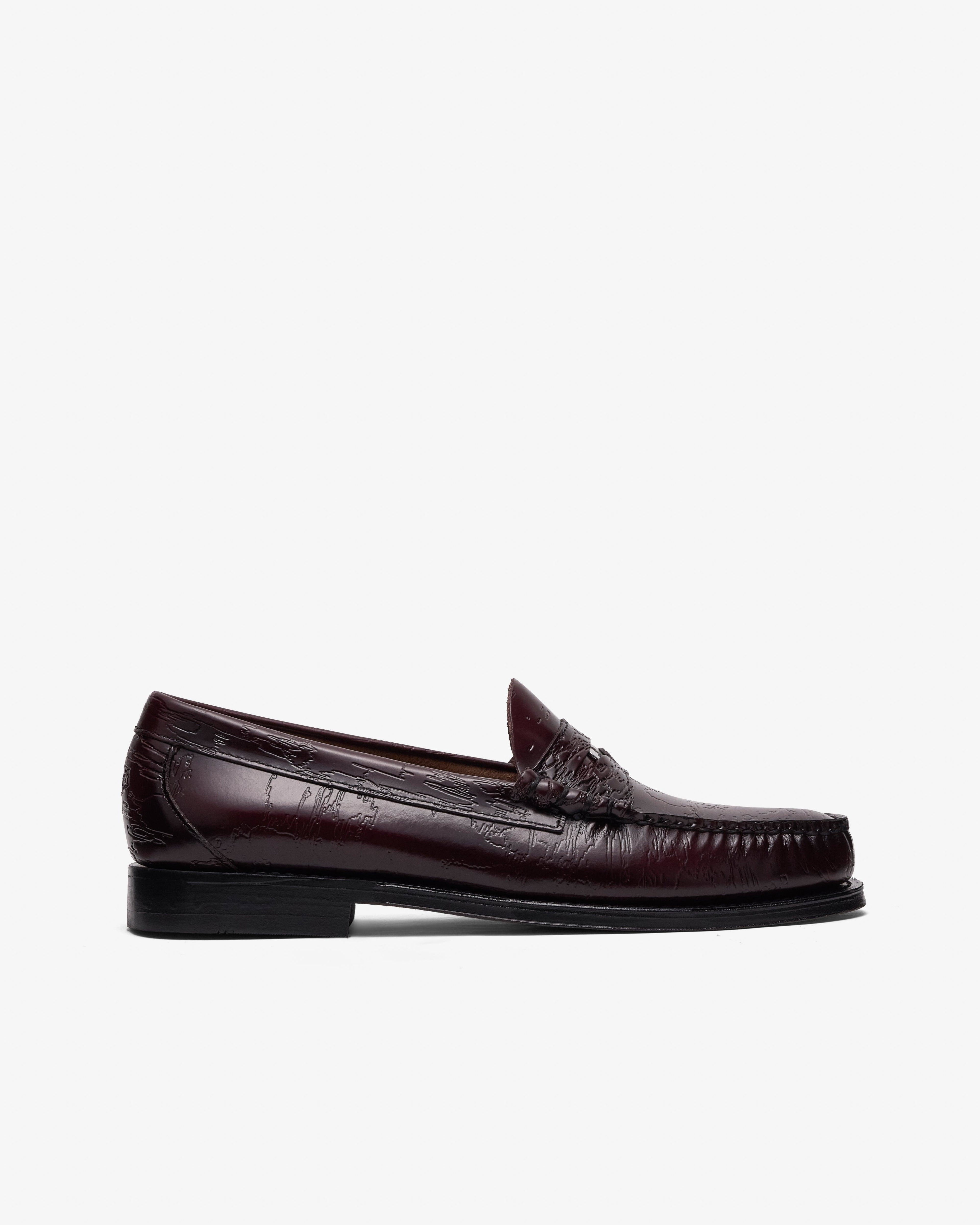 Dsm Kei Ninomiya - Men's G.H. Bass Camo Larson Penny Loafer - (Burgundy) by DSM KEI NINOMIYA