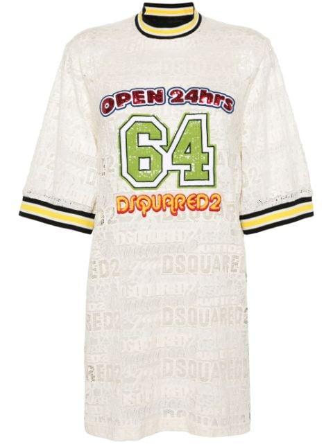 64 Lacey Maxi T-shirt dress by DSQUARED2