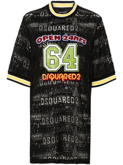 64 Lacey T-shirt dress by DSQUARED2