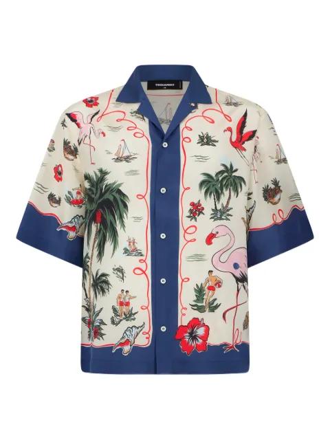 Aloha souvenir patterned shirt by DSQUARED2