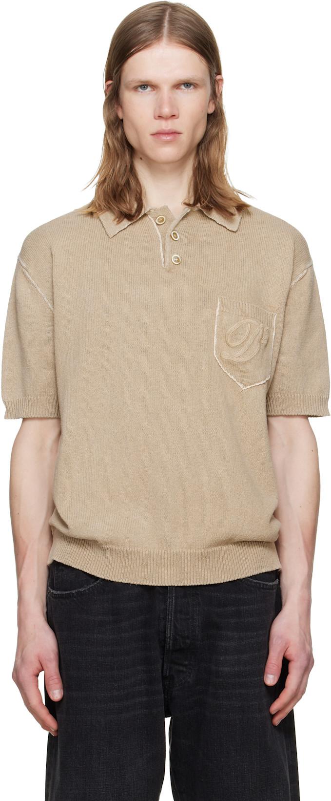 Beige 'Dsquared2 Signature' Short Sleeves Polo by DSQUARED2