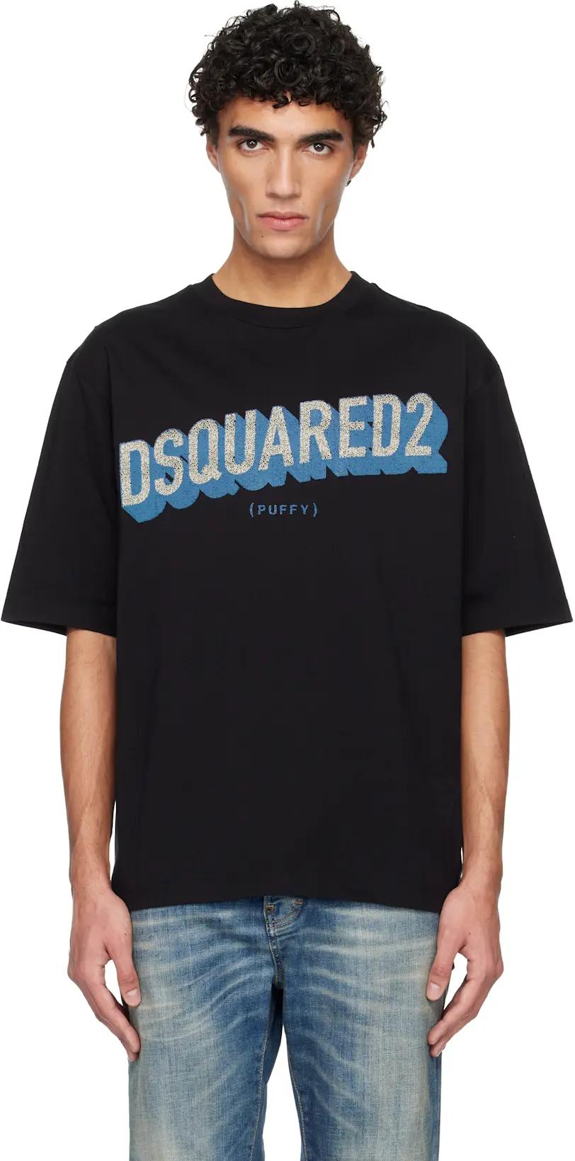 Black 3D Logo Loose Fit T-shirt by DSQUARED2
