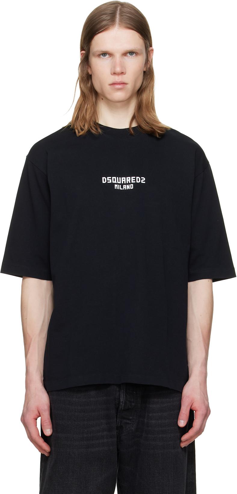 Black 'Dsquared2 Milano' Loose Fit T-shirt by DSQUARED2
