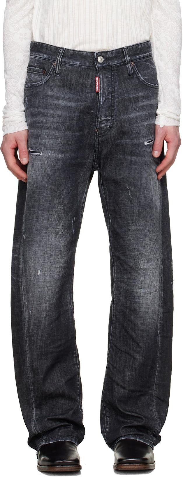 Black Loose Twisted Jeans by DSQUARED2