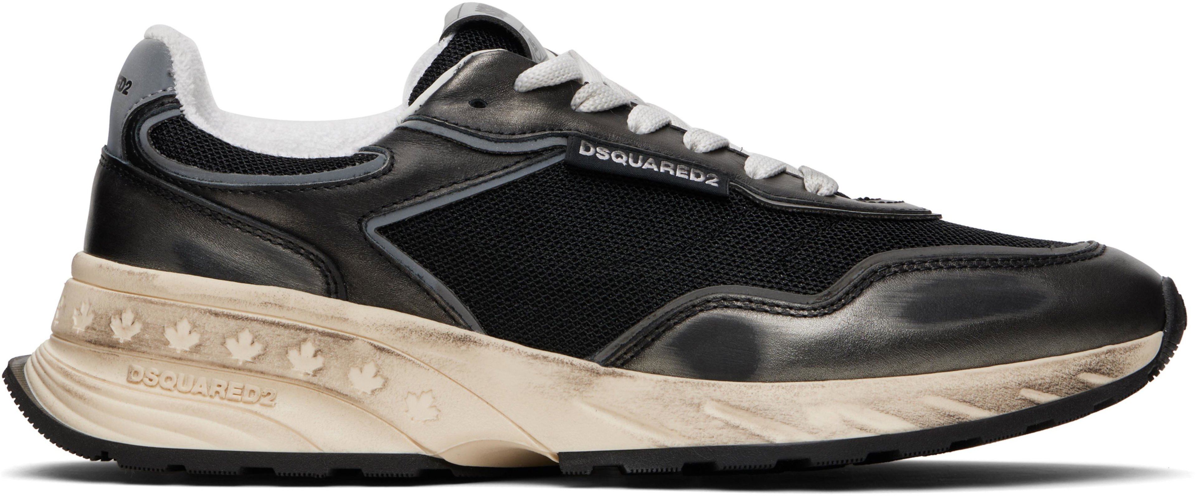 Black & Silver Sprinter Sneakers by DSQUARED2