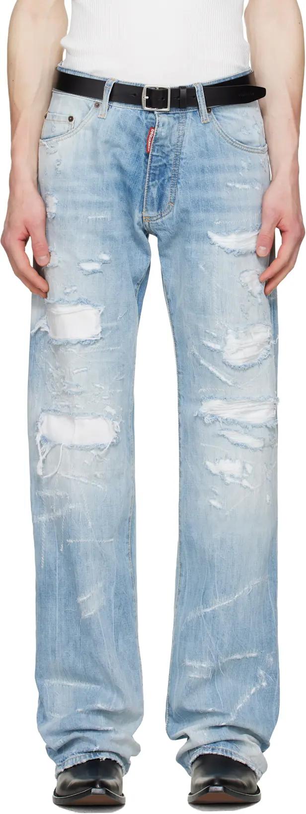 Blue Be Proud Wash 'The American' Jeans by DSQUARED2