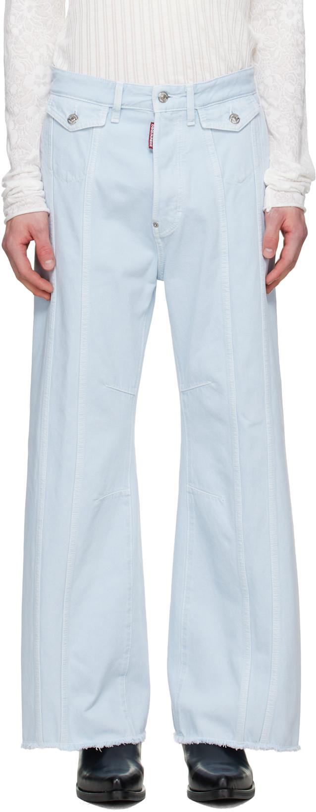Blue Powder Wash Eros Jeans by DSQUARED2