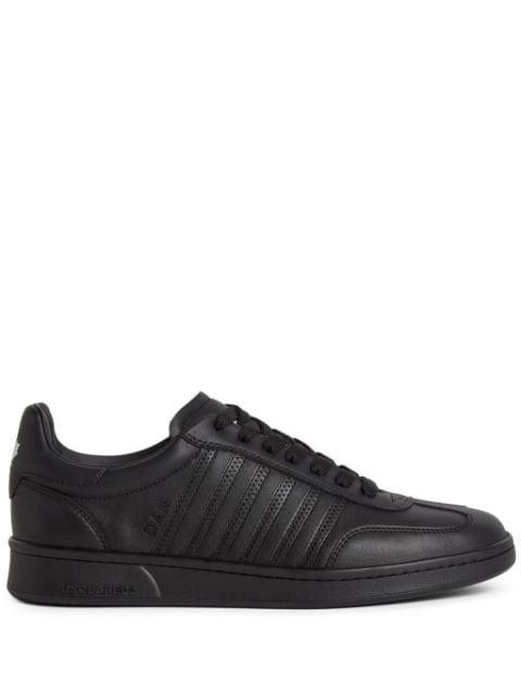 Boxer leather sneakers by DSQUARED2
