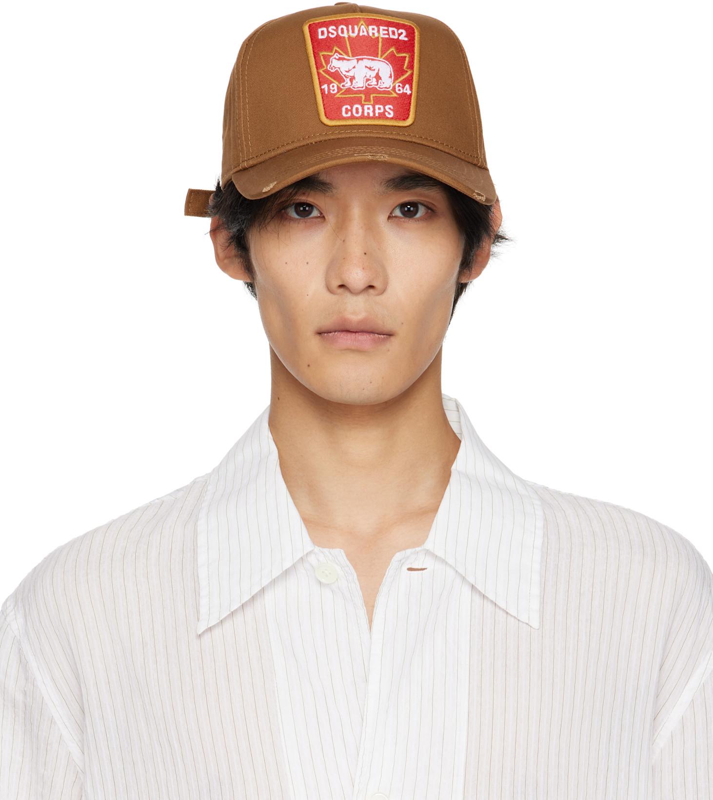 Brown Canadian Patch Baseball Cap by DSQUARED2