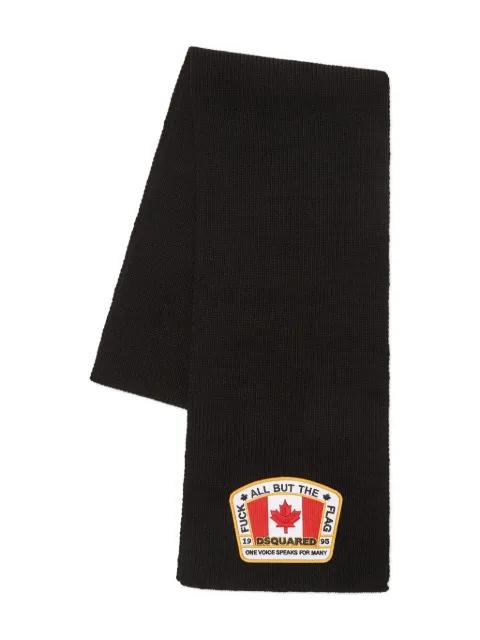 Canadian Flag knit scarf by DSQUARED2
