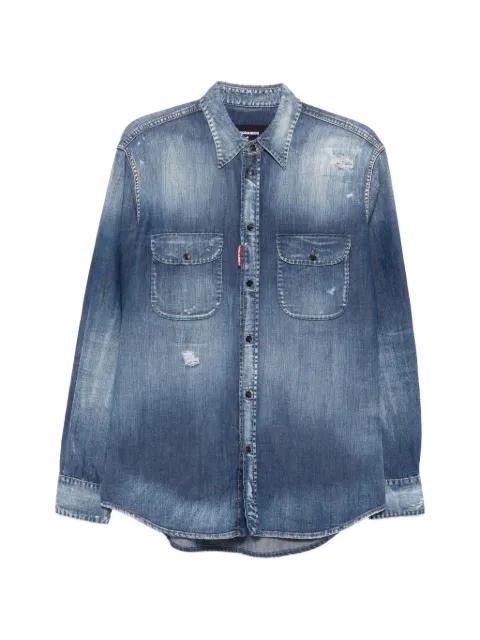 Canadian distressed denim shirt by DSQUARED2