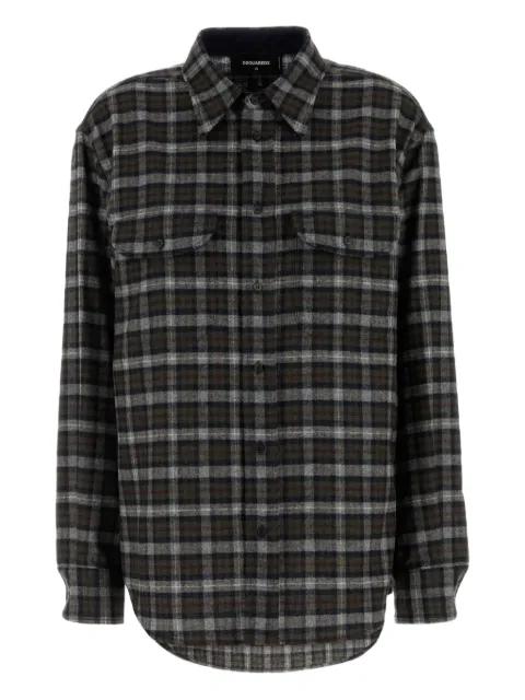 Canadian plaid-print landscape shirt by DSQUARED2