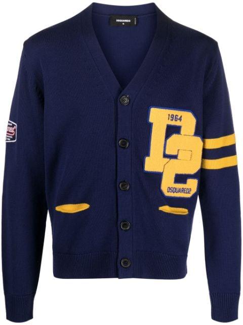 College Shetland wool cardigan by DSQUARED2