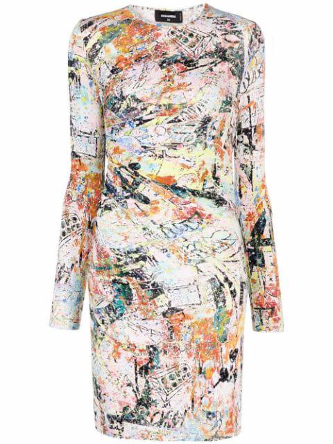 Commotion long-sleeve dress by DSQUARED2