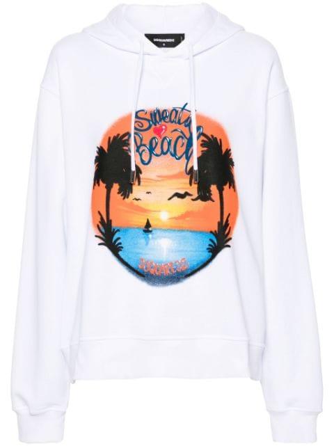 Cool Fit graphic-print hoodie by DSQUARED2